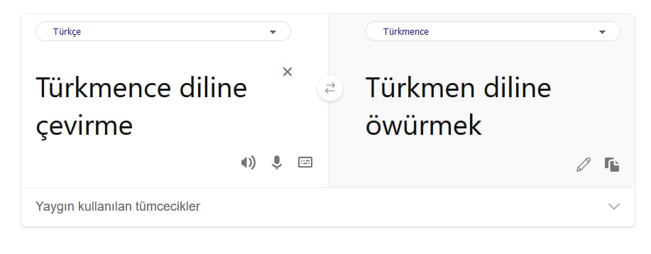 türkmence çeviri yapmak