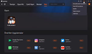 gameloop ayarlar açılmıyor