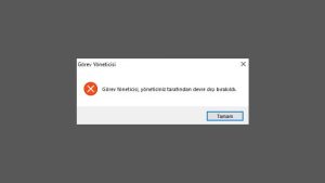 görev yöneticisi açılmıyor