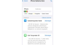 iphone saklama alanı açılmıyor