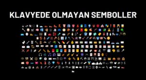 klavyede olmayan semboller