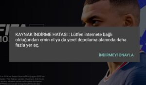 fifa kaynak indirme hatası
