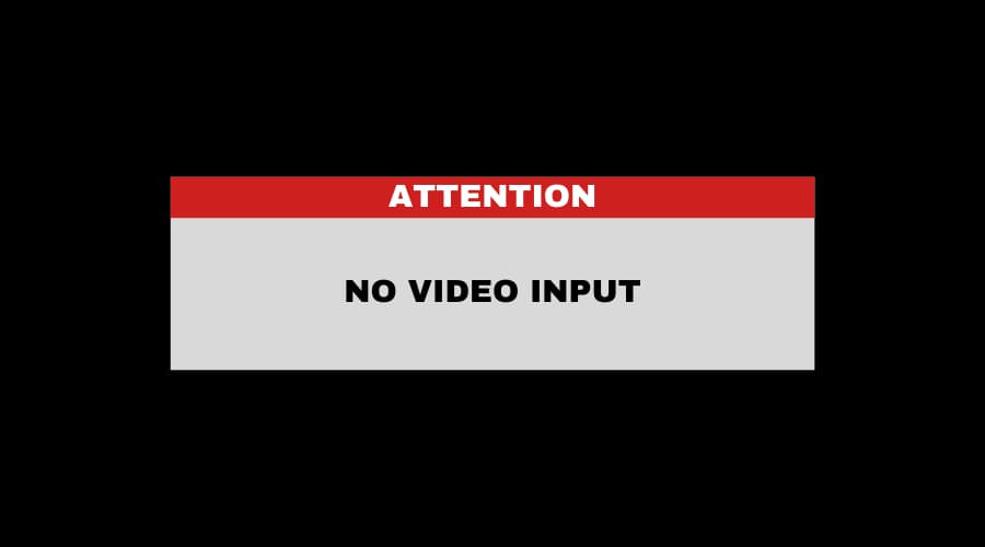 no video input hatası