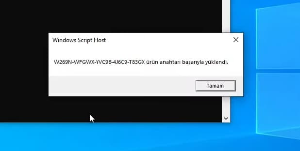 Windows'u ETKİNLEŞTİRME yazısını Kaldırma CMD