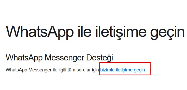 whatsapp spam kaldırma