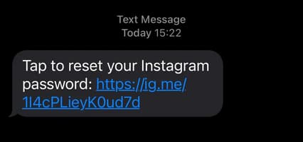 Tap to reset your Instagram password ne demek