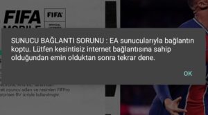 fifa mobile sunucu meşgul hatası