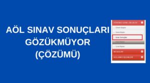 aöl sınav sonuçları gözükmüyor