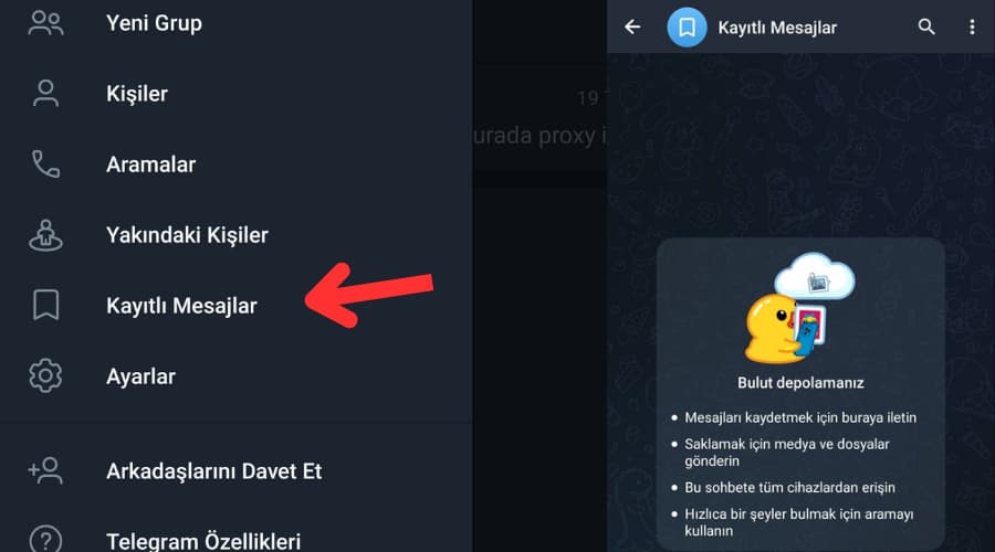 Telegram Kayıtlı Mesajlar nedir