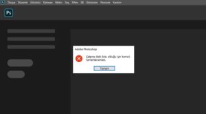 photoshop çalışma disk dolu hatası