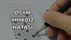 ösym mhk012 hatası